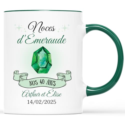 40 Ans De Mariage Noces D'émeraude: Cadeau Noce De Mariage Pour Anniversaire De Mariage 40 Ans
