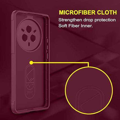 Image of amazon basics Back Case Cover for Realme 14 Pro 5G | Compatible for Realme 14 Pro 5G Back Case Cover | Liquid Silicon Magic with Camera Protection | Plum