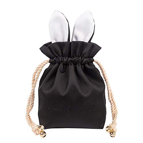 Preisvergleich Produktbild iBoosila Kulturtaschen Kordelzug tragbare große Kapazität Damen Mini Kosmetiktasche Hasenohren Multifunktions-Reise Aufbewahrungstasche