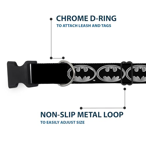 Collier Batman Buckle Down réglable pour éviter les irritations du cou - 6