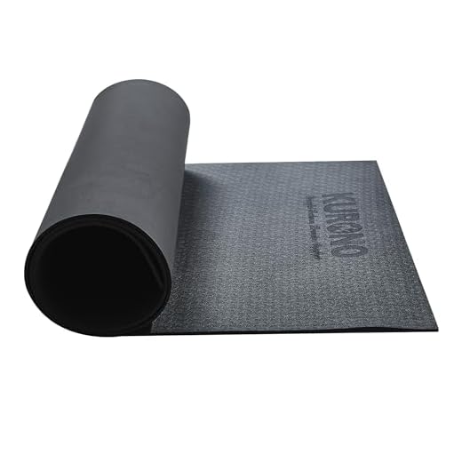KURONO Tapete Para Bicicleta Ergométrica | 54” X 21” Com 4 mm de Espessura, Compatível com Kurono Bike ou X-Bikes Similares, Preto