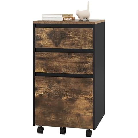 WOLTU Mobile Filing Cabinet with Wheels Cover