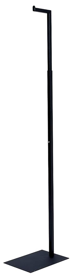 Econoco Adjustable Notched Costumer, Matte, Black (Pack of 2)