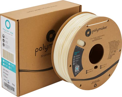 Polymaker Filamento ASA 1,75 mm ASA natural, 1 kg resistente ao calor resistente ao clima ASA 1,75 -