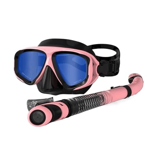 DGOINGPI Buceo Kit de de Buceo Máscara de Buceo con Gafas antivaho y Tubo de Snorkel con Correa Ajustable para natación de Adultos(Purple)