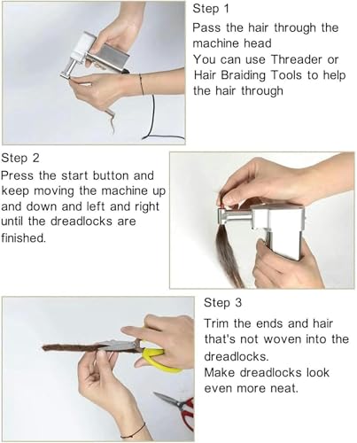 Machine dreadlock pour extensions de cheveux en fibre chimique - 4