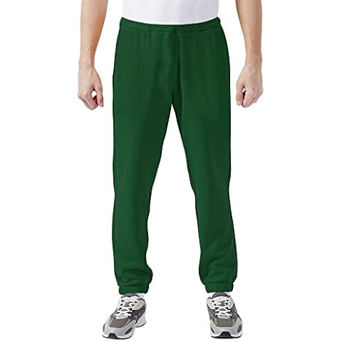 Hat and Beyond Mens Lightweight Sweatpants Elastic Pockets Jogger Pants (Large, 1ih02_Green) Cover
