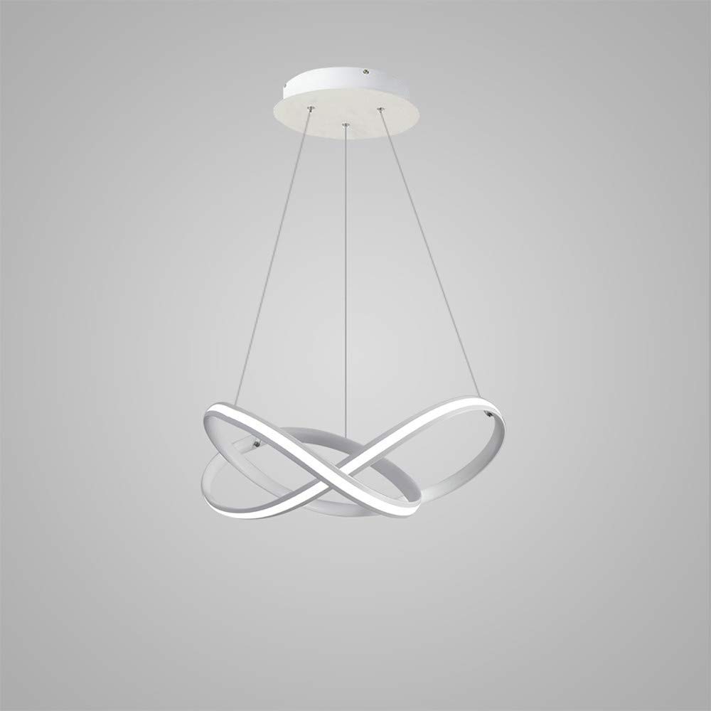 AIRUI Linear Pendant Light LED Modern Creative Chandelier Adjustable Hanging Lamp Ceiling Lighting For Dining Room Bedroom Restaurant,White+NeutralLight-70cm
