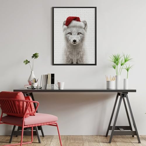 Rompecabezas de 500 piezas para adultos con diseño de zorro navideño y lógica familiar 5