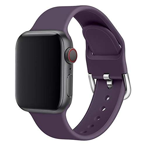 WillyWilly Skin-Friendly Softer Silicone Replacement Sport Strap Compatible with Apple iWatch Series 4 Series 3 Series 2 Series 5