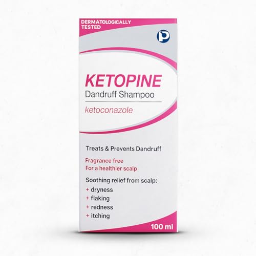 Ketopine Ketoconazole 2% Medicated Shampoo Clinically Proven Anti-Dandruff Treatment for Itchy Flaky Dry Scalp Seborrheic Dermatitis & Scalp Psoriasis Fast Relief Anti-Fungal Formula 100ml
