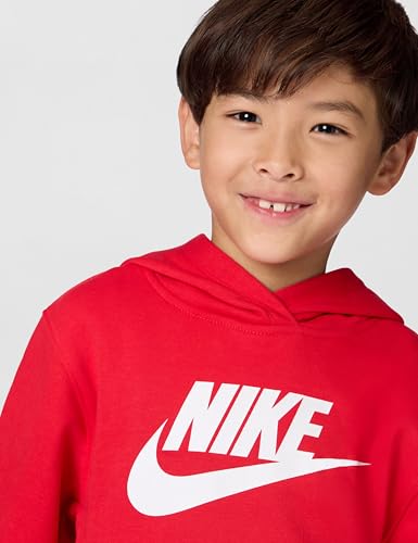 Image of Nike Kids' Sportswear Club Fleece Pullover Hoodie and Joggers 2-Piece Outfit Set (Large Swoosh Logo)