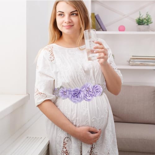 BENECREAT Pearls Rhinestone Sash Belt, Dresses Floral Sash Belts for Party, Wedding, Prom, Bridal Dress Decor 5