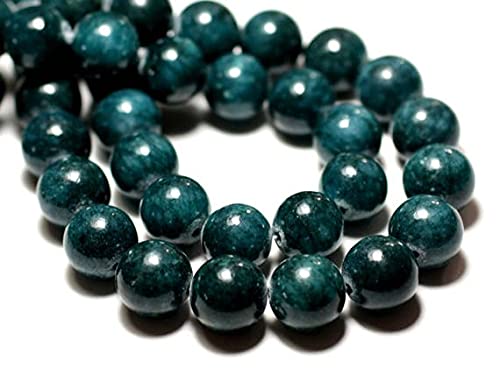 Jade balls 14mm bleu vert paon, pierres fines de qualité