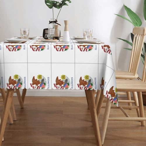 Nappe Illinois tissu rectangulaire anti-tache pour protéger vos tables de buffet - 4