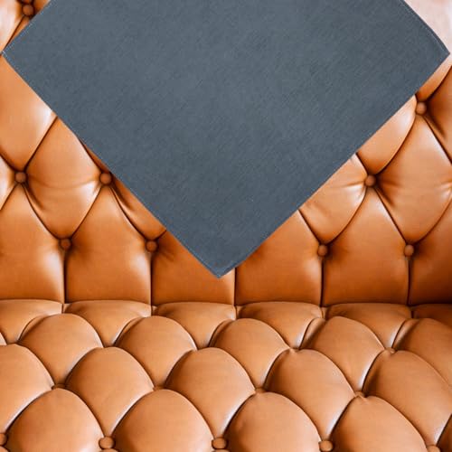 Funda para reposabrazos de sofá gris oscuro de chenilla 70x70 cm Baluue lavable 3