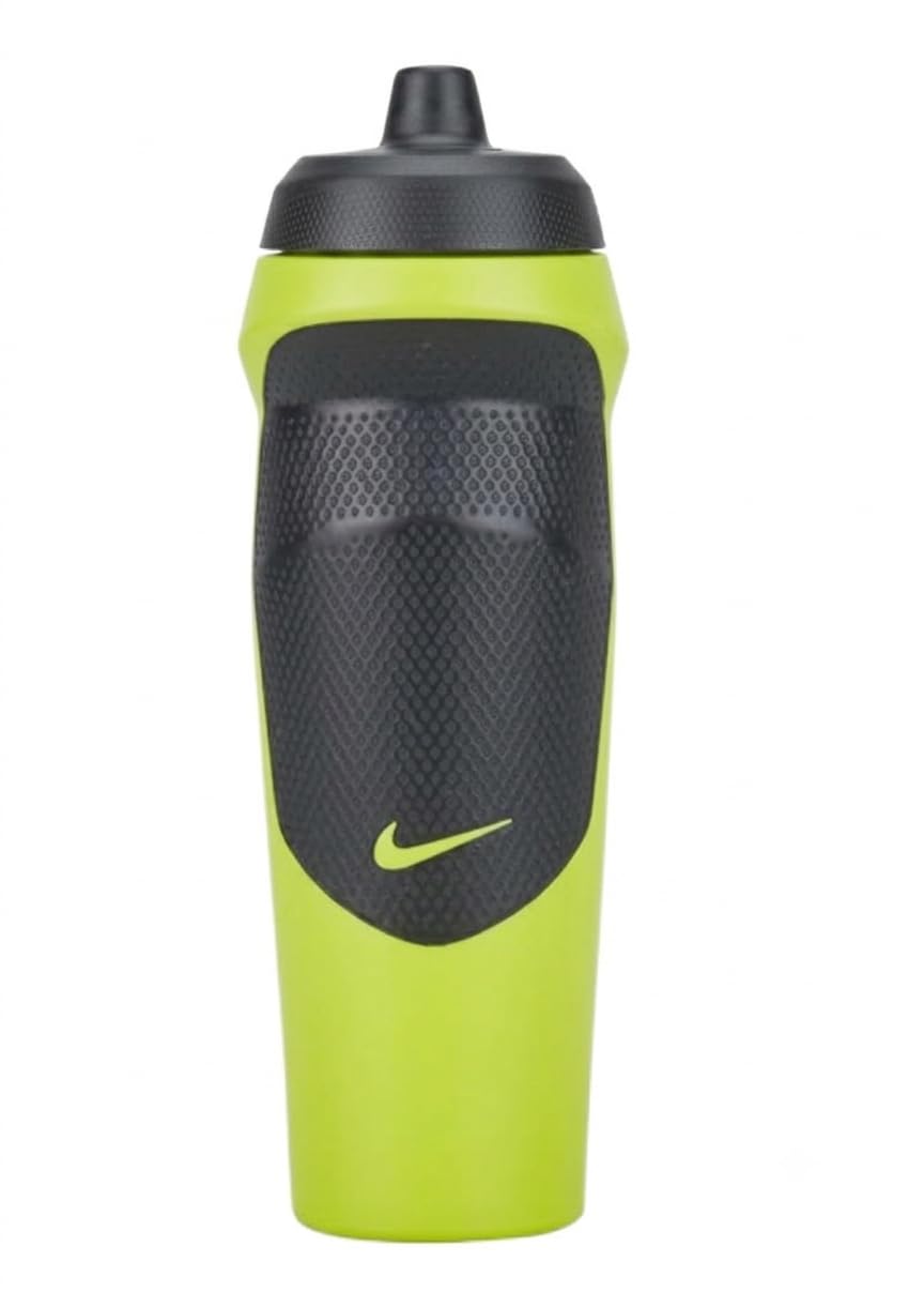 Nike Hypersport Bottle 20 OZ 600ml Polyurethane Bottle in Atomic Green-Black-Black-Atomic Green, N.100.0717.399.20