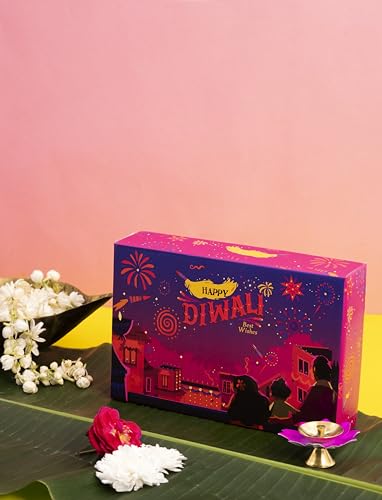 Image of The Flavour Republic Premium Diwali Treat Gift Box | Bhai Dooj & Deewali Hamper with Brownie Thins, Mukhwas Paan Shots & Healthy Snacks | Perfect for Birthdays, Anniversaries, Friends, Family & Corporate Gifting | Gourmet Snack Box