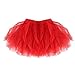 Falda del Tutu para Niña,SHOBDW Bebé Lindo Regalos de cumpleaños para niños Niños Vestidos de Baile Mini Faldas de Ballet Plisadas Rendimiento Fiesta de Lujo(Rojo)