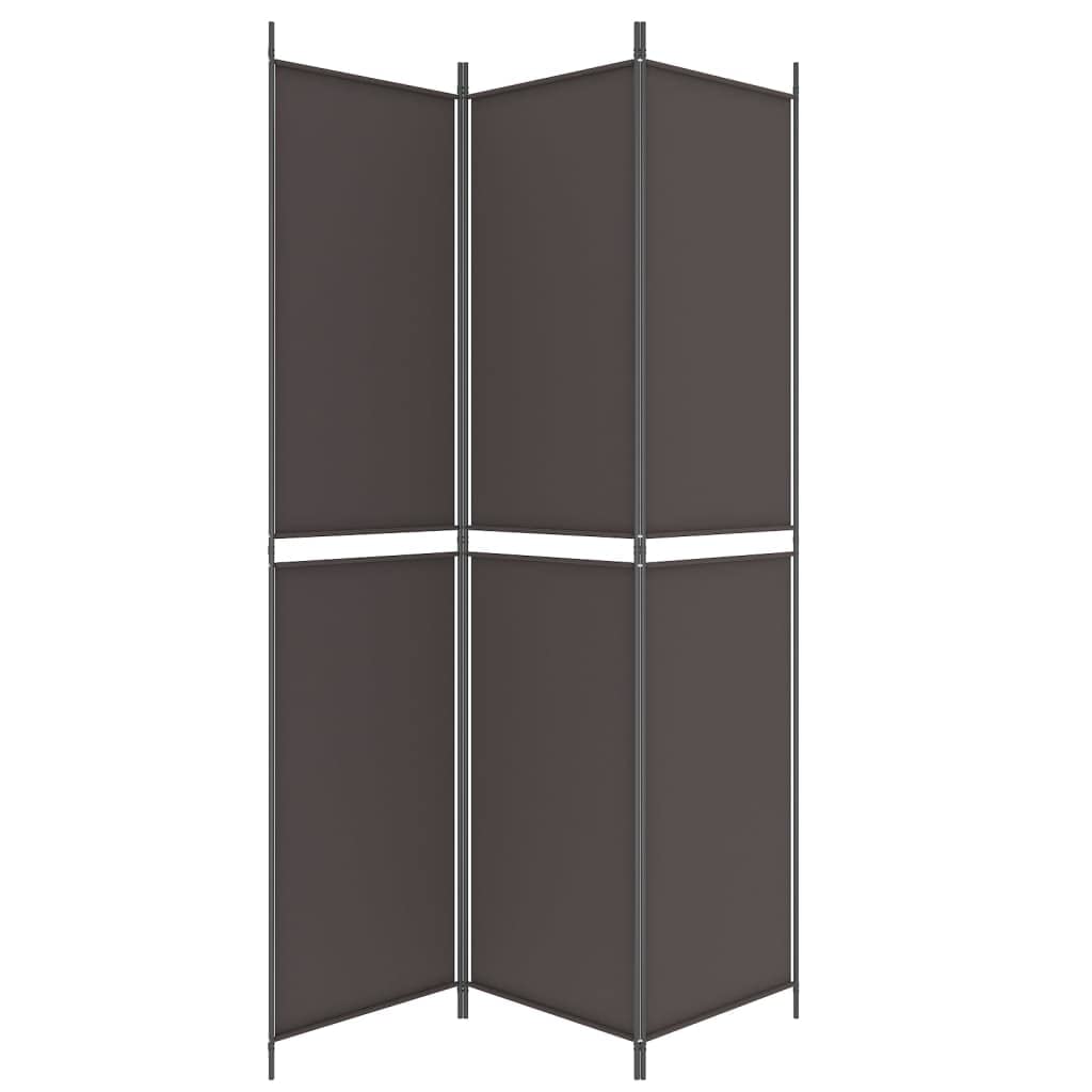 Home Outdoor Inne, 3-panelowa ścianka działowa, brązowa, 150 x 220 cm, tkanina