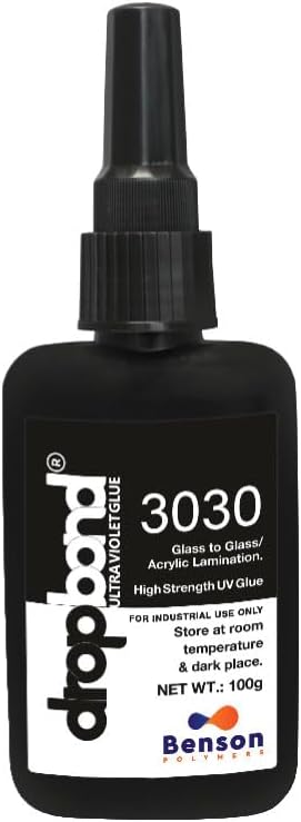 Drop Bond UV 3030 Ultra Violet Glue - Glass To Glass & Glass To Paper, Premium Adhesive For Transparent Bonding, Quick Curing For Seamless And Strong Connections