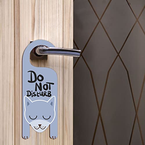 Image of CVANU Do Not Disturb Dog Shaped Wooden Door Sign Hanger Size(24cm x 8.5cm) cv67