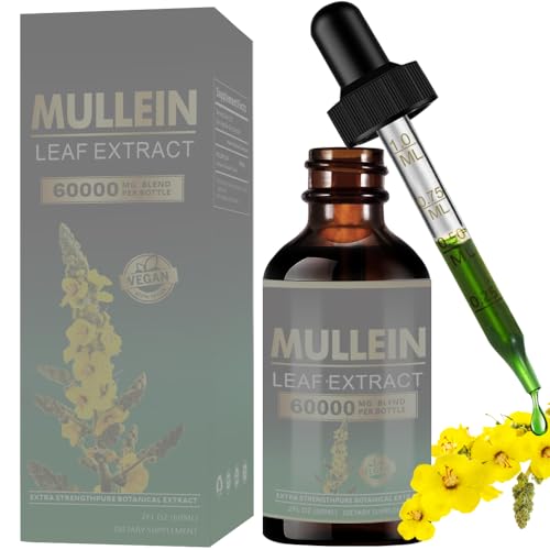 #Commissioniguadagnate<br>Estratto di Foglie di Verbasco 60ML Integratore Liquido Vegetariano Stile di Vita Sano (Grigio)