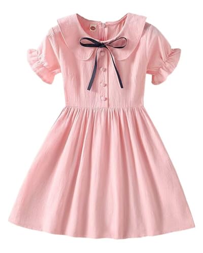 Marchrol Girls Casual Dresses Ruffle Sleeve A-Line Cute Princess Dress 3-12 Years