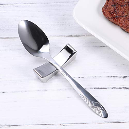 Cabilock Resto Pauzinho de Aço Inoxidável Garfos Colher Talheres Talheres Cremalheira Estande Titula