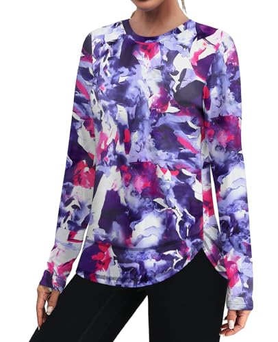 Image of XIEERDUO Women's Workout Tops Long Sleeve Shirts Sun Protection UPF 50+ Quick Dry Shirts for Hiking Running S-3XL