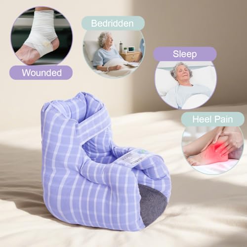Image of Heel Protectors Bed Sore Pillow Cushion for Pressure Sores,Foot Pillows Support Boot for Bedridden Patients Supplies, Ankle Pillow for Foot Pain - 1 PC