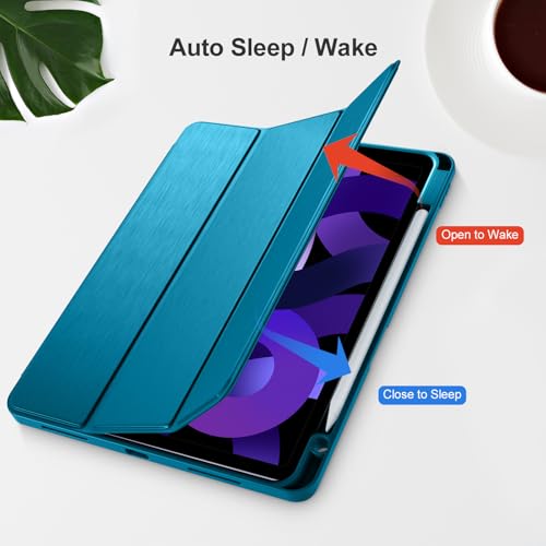 Image of Akkerds for iPad Air 11 Inch Case M4 /M3 /M2, Air 5th /4th Gen, PeacockBlue
