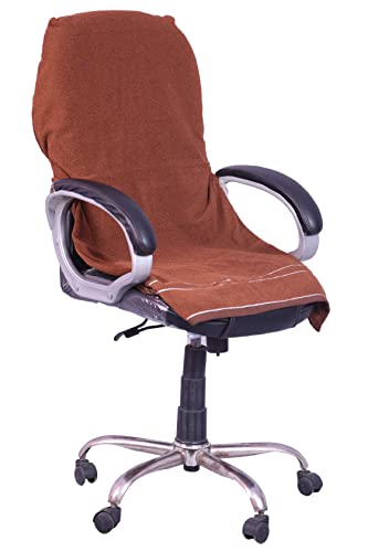 Image of ROMAN HOME 100% Superfine Cotton Solid Large Luxury Office Chair Towel with Tie Knot 550 GSM - (Pack of 1, BROWEN) Original Product AS PER Picture Shown