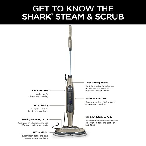 Shark S7001 Mop, Scrub & Sanitize At The Same Time, Designed For Hard Floors thumb #12