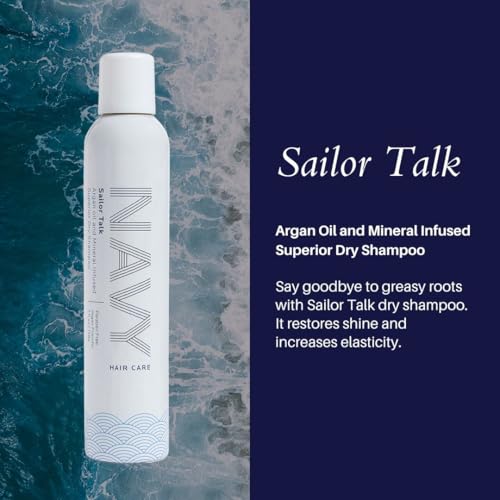 NAVY HAIR CARE Sailor Talk Dry Shampoo | Oil Absorbing and Nourishes Hair with Argan Oil | 7 oz - Image 3