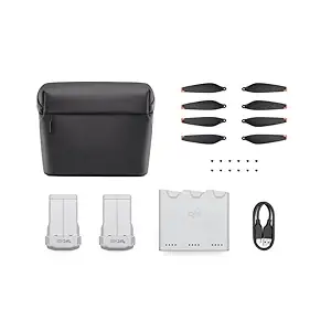 XBOOM - DJI Mini 3 Pro Fly More Kit Plus - Includes Two Intelligent Batteries 47-Minutes Flight Time, a Two-Way Charging Hub, Data Cable, Shoulder Bag, Spare Propellers, Screws