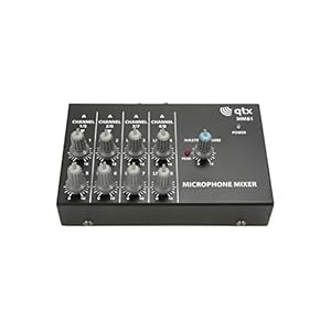 QTX mini microfoon mixer 8 kanalen. zwart
