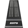 KOTO Tapis De Fléchettes Checkout Oche Noir 285 X 80 Cm + Oche Inclus - Antidérapant & Lavable