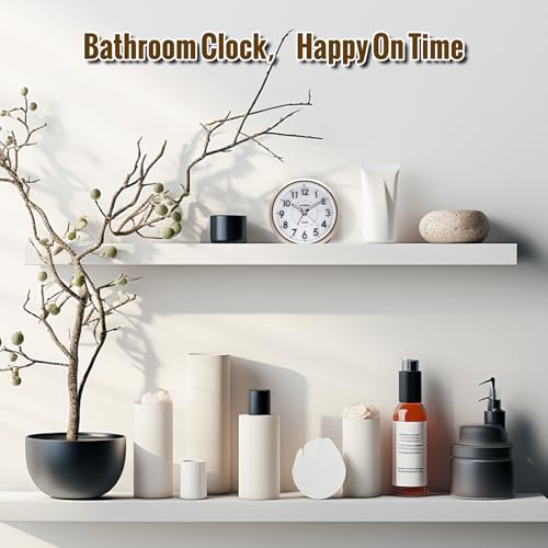 Image of Lamisola 4 Inch Alarm Clock for Bedrooms, Small Analog Desk Clock, Gold | Battery Operated Bedside Clock for Bedroom Bathroom Home Nightstand Shelf, Night Light Snooze, Minimalist Clocks for Seniors