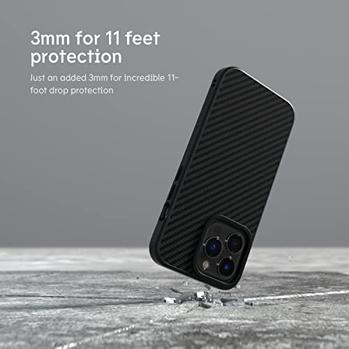 RHINOSHIELD Case Compatible with [iPhone 13] | SolidSuit - Shock Absorbent Slim Design Protective Cover with Premium Matte Finish 3.5M / 11ft Drop Protection - Carbon Fiber
