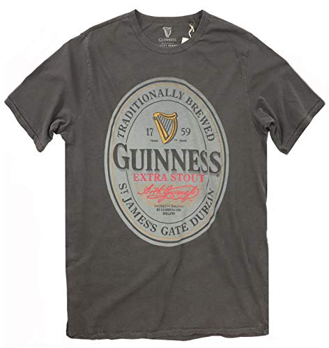 Lucky Brand Men's Big & Tall Guinness Beer Cotton Tee (XLT) Faded Black