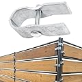 Horse Panel Clamps for Wood Boards – Fit 1-5/8" Livestock Corral Panels, Heavy-Duty Galvanized, Attach Lumber to Horse Stalls & Round Pens, 8-Pack