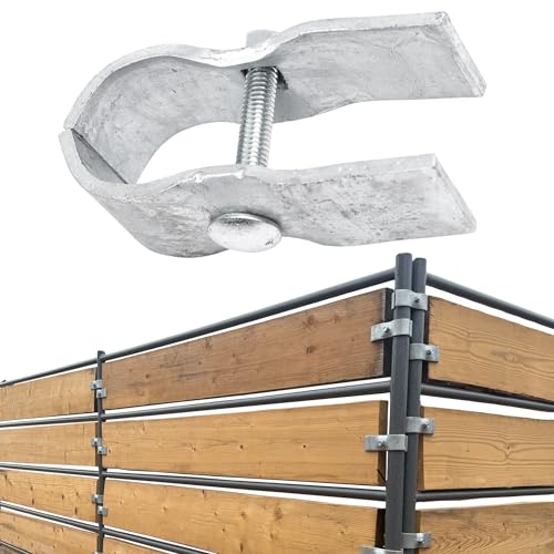 Horse Panel Clamps for Wood Boards – Fit 1-5/8" Livestock Corral Panels, Heavy-Duty Galvanized, Attach Lumber to Horse Stalls & Round Pens, 8-Pack