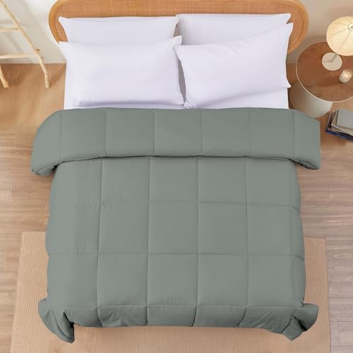 Image of Modern Threads Down Alternative Reversible Comforter Sage Green /Cream King