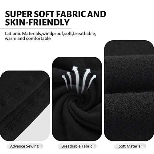 4 Pieces Neck Warmer for Men & Women, Winter Fleece Neck Gaiter, Windproof Face Mask Neck Scarf for Running, Cycling2