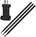 Chop Shop Gear Ninja Throwing Quills Spikes Set, 6 Inch Steel Needle Darts with Ballistic Nylon Armband Sheath, 3 Piece