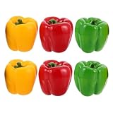 Accessoires de poivrons réalistes et artificiels - adaptés au jour de thanksgiving, au jour de la récolte, à la fête de la nourriture, au goûter ou simplement à la vie quotidienne, aux légumes