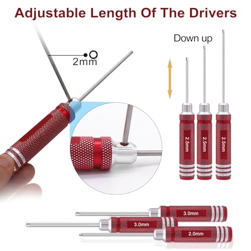 Craznick YZ-R21 19Pcs Rc Car Tool Kit Hex Screwdriver Set Hex Nut Drivers Phillips Screwdriver Pliers Wrench Body Reamer thumb #3