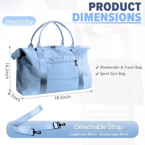 Travel Duffle Bag, Weekender Travel Bag Men Small Gym Bag for Women, Hospital Bag for Labor and Delivery, Overnight Bag Luggage Bag with Trolley Sleeve, Airplane Travel Essentials for Flying(Black) by EASYFUN - Used condition - Image 5