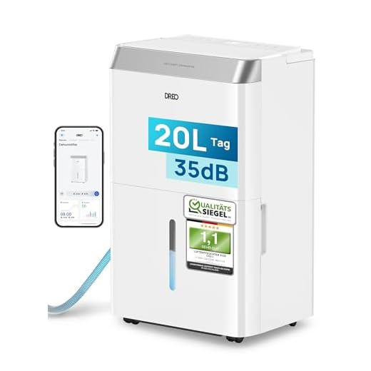 Dreo Luftentfeuchter elektrisch, App & WLAN, 20L/24h, Raumentfeuchter leise 35dB, 40m²/100m³, Entfeuchter energiesparend, 3 Modi, 3,4L Tank, Wäschetrockner & 24h Timer, für Schlafzimmer & Bad & Keller